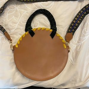 fun leather round bag